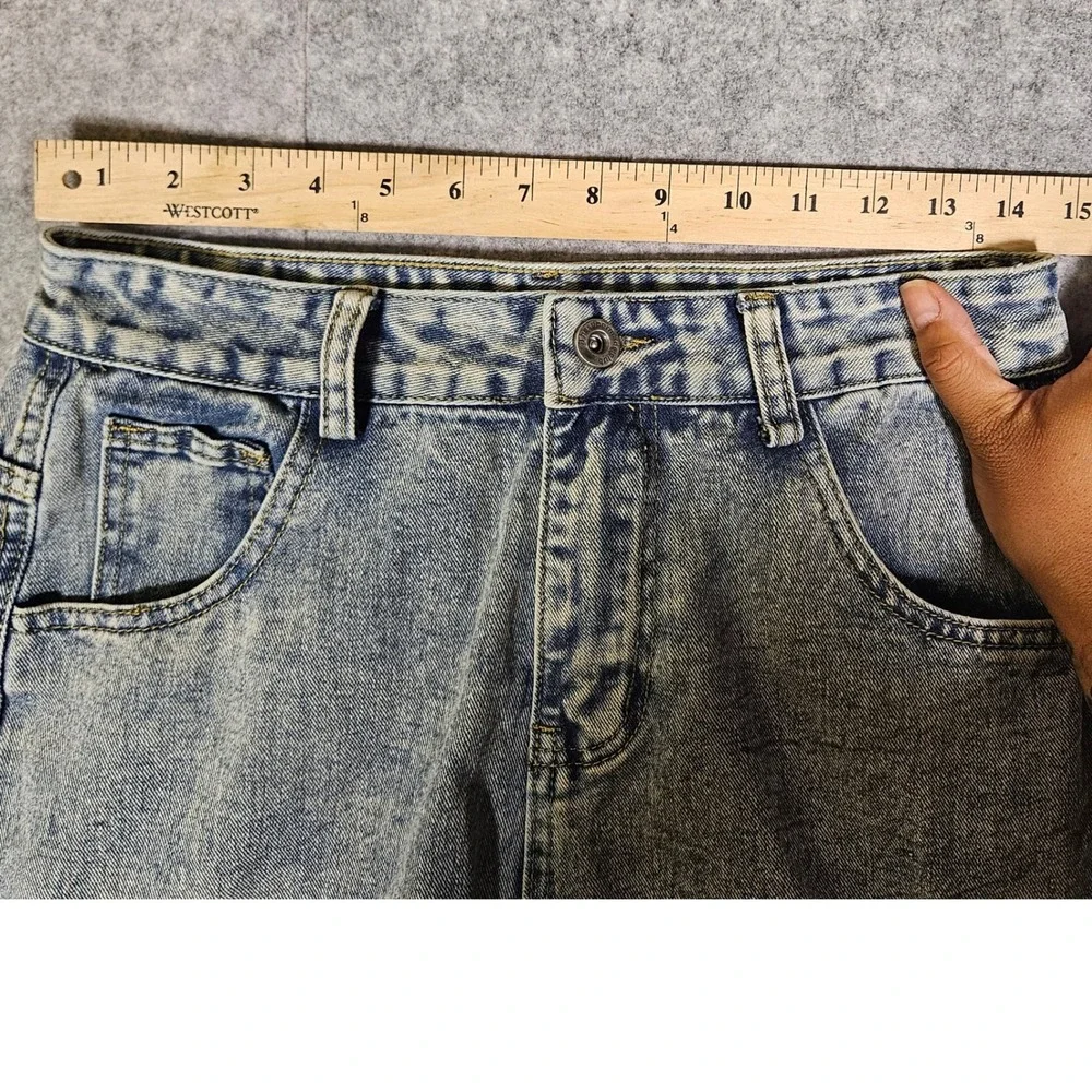 Supermade Mens Acid Wash Barrel Leg Jeans Edgy Skater Grunge Street Size M READ
